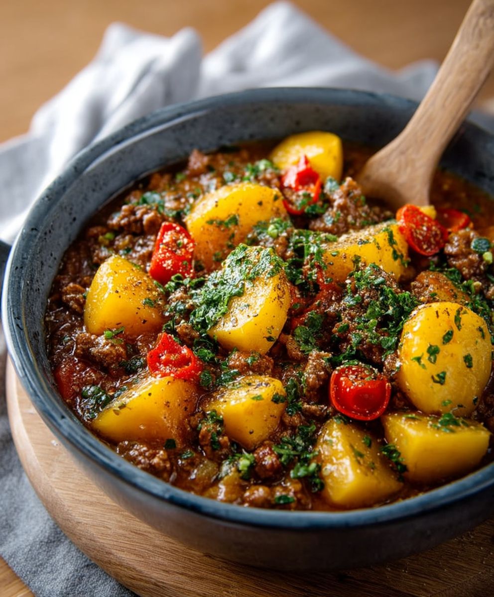 Bauerntopf Hackfleisch Kartoffeln Paprika