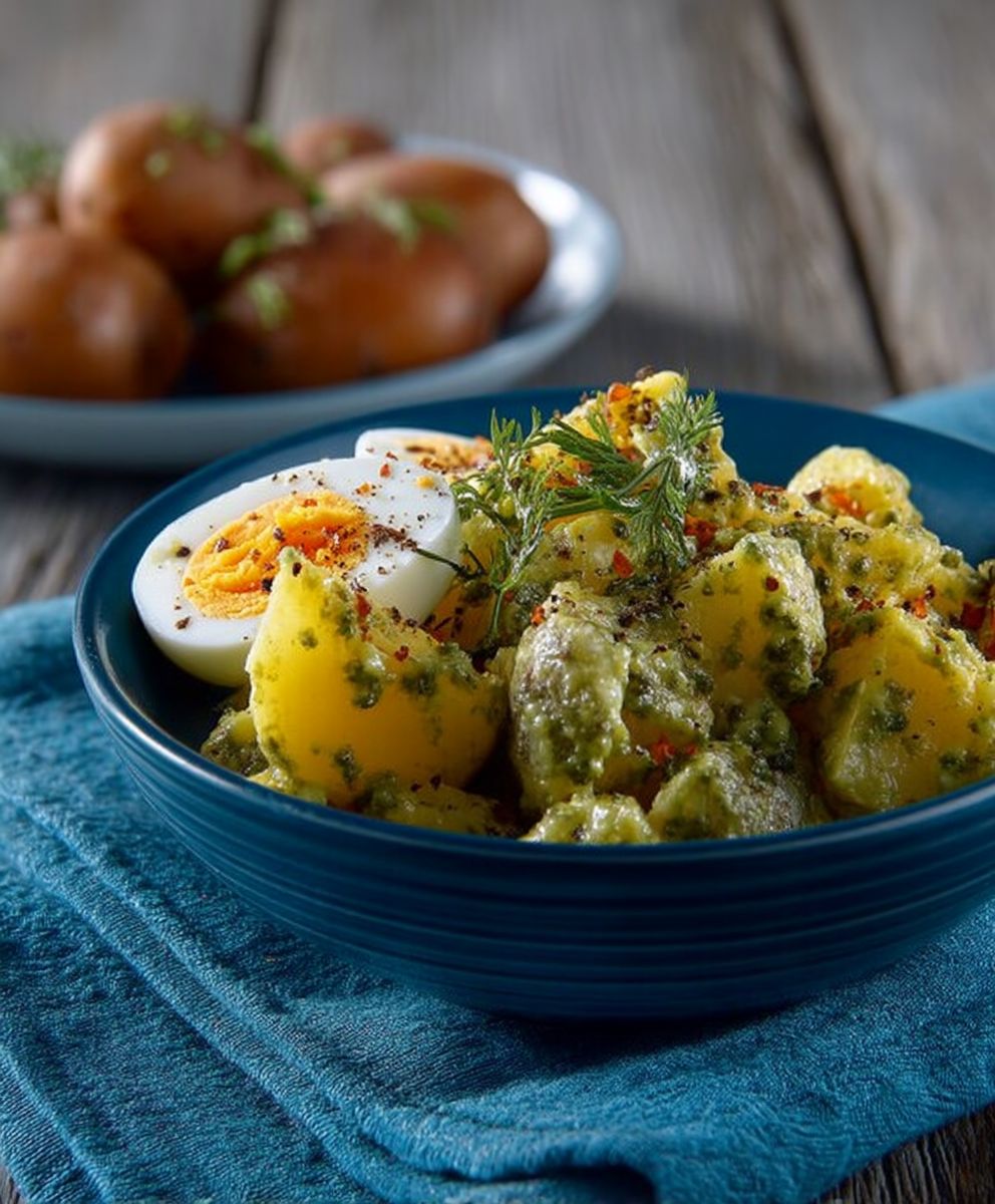 Leichter Kartoffelsalat mit Ei