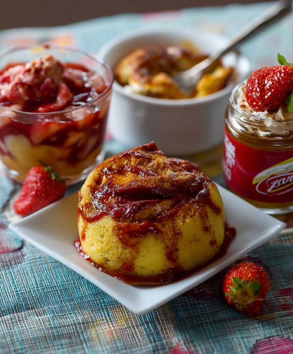 Erdbeer Quark Grießkuchen Glas