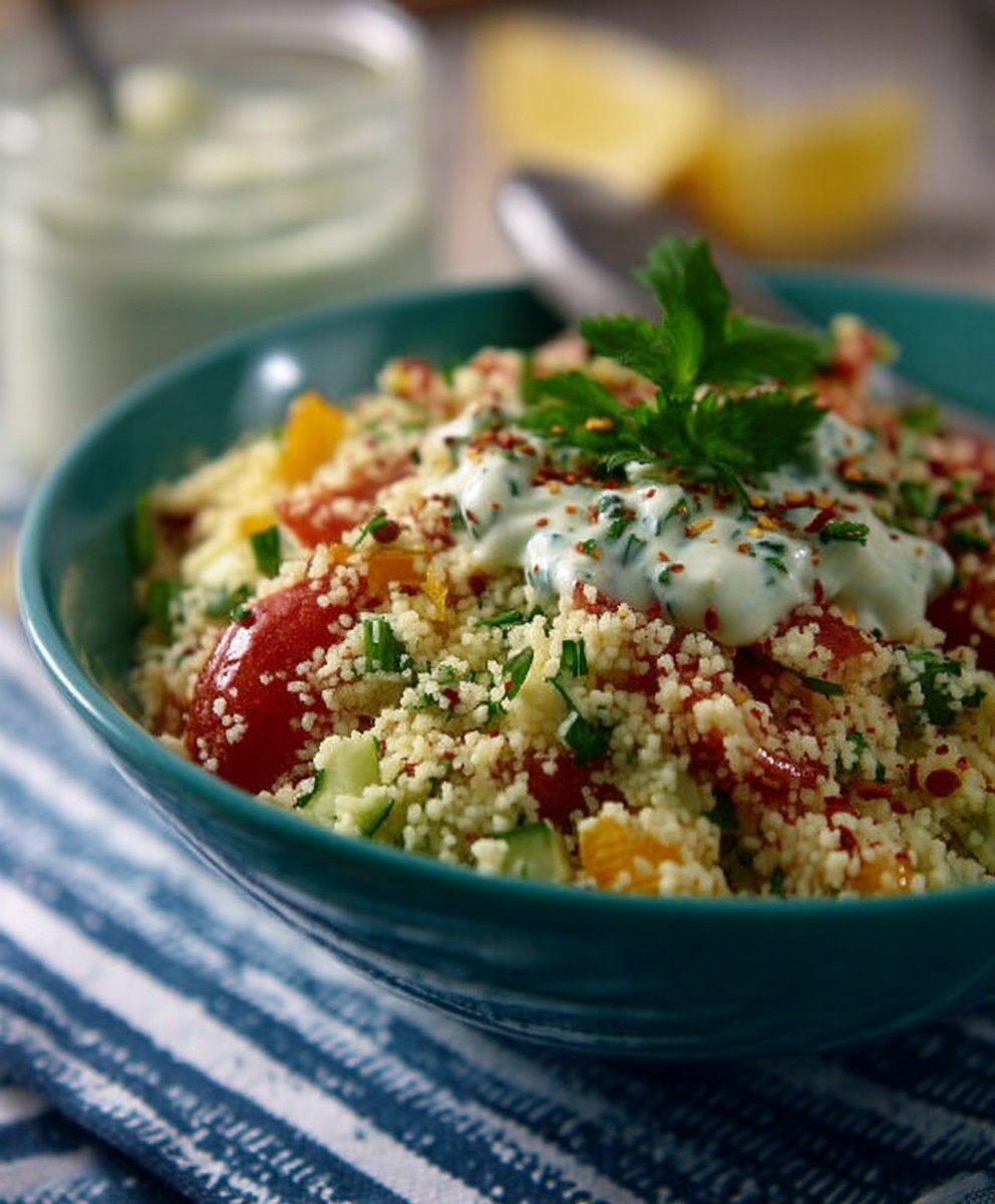 Couscous Salat Zitronen Joghurt