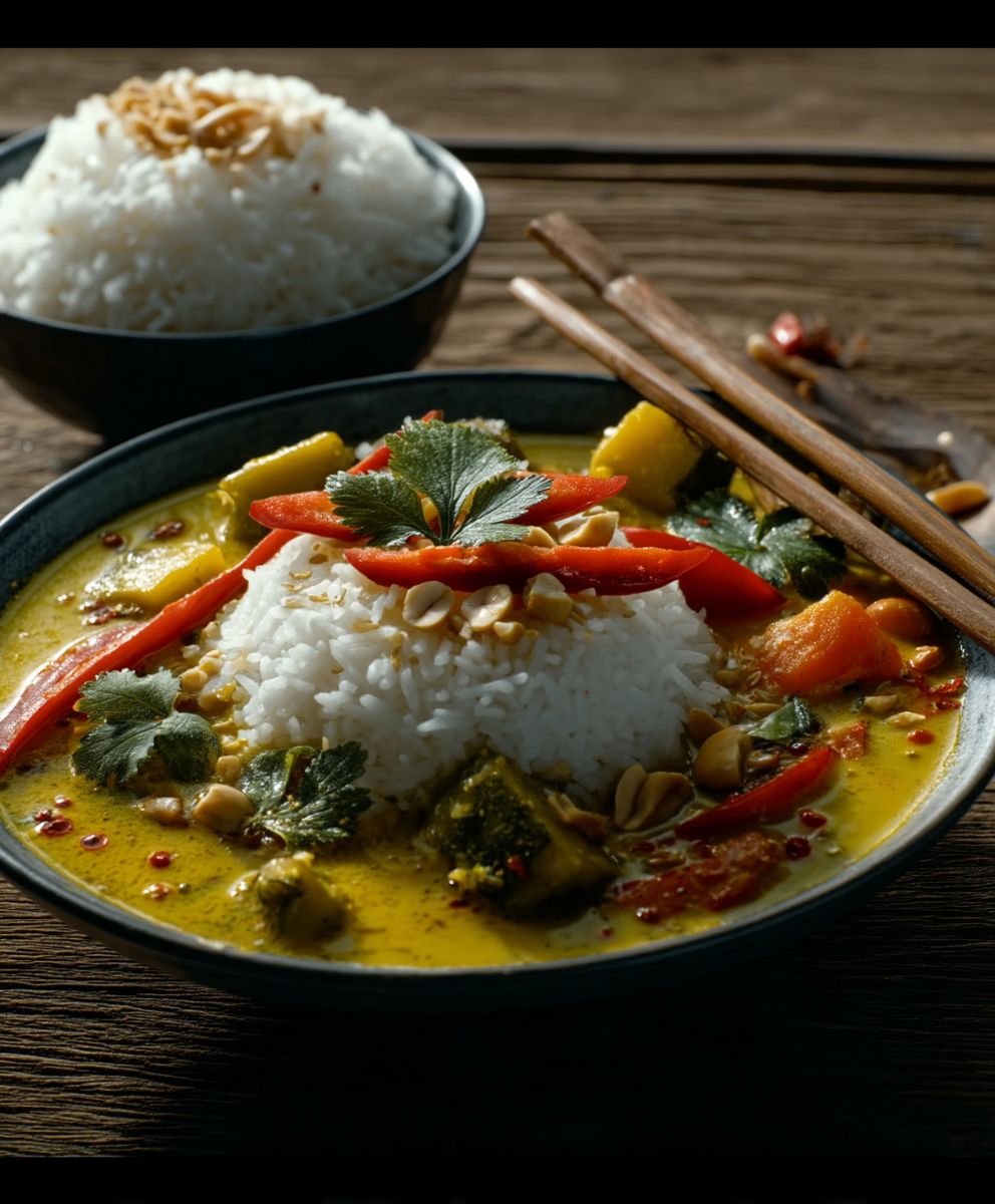 Thailändisches Curry mit Erdnüssen