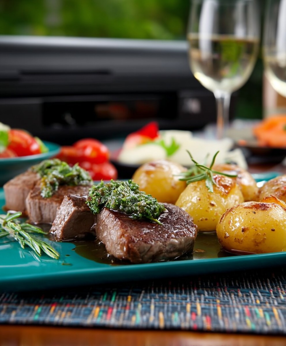 Rindersteak Chimichurri Rosmarinkartoffeln Grill