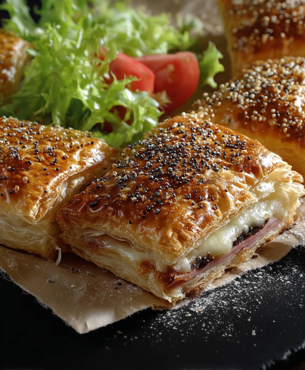 Blätterteig Schinken Käse schnell