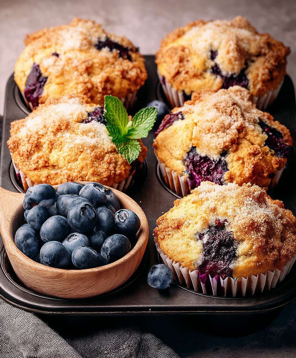 Blaubeer Muffins backen