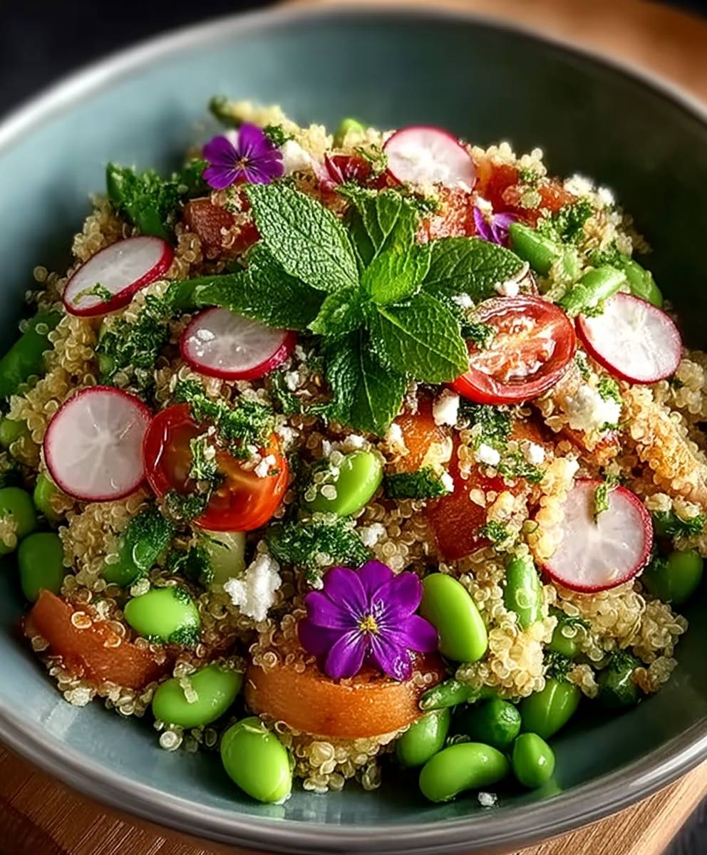 Frühlingskräuter Quinoa Salat