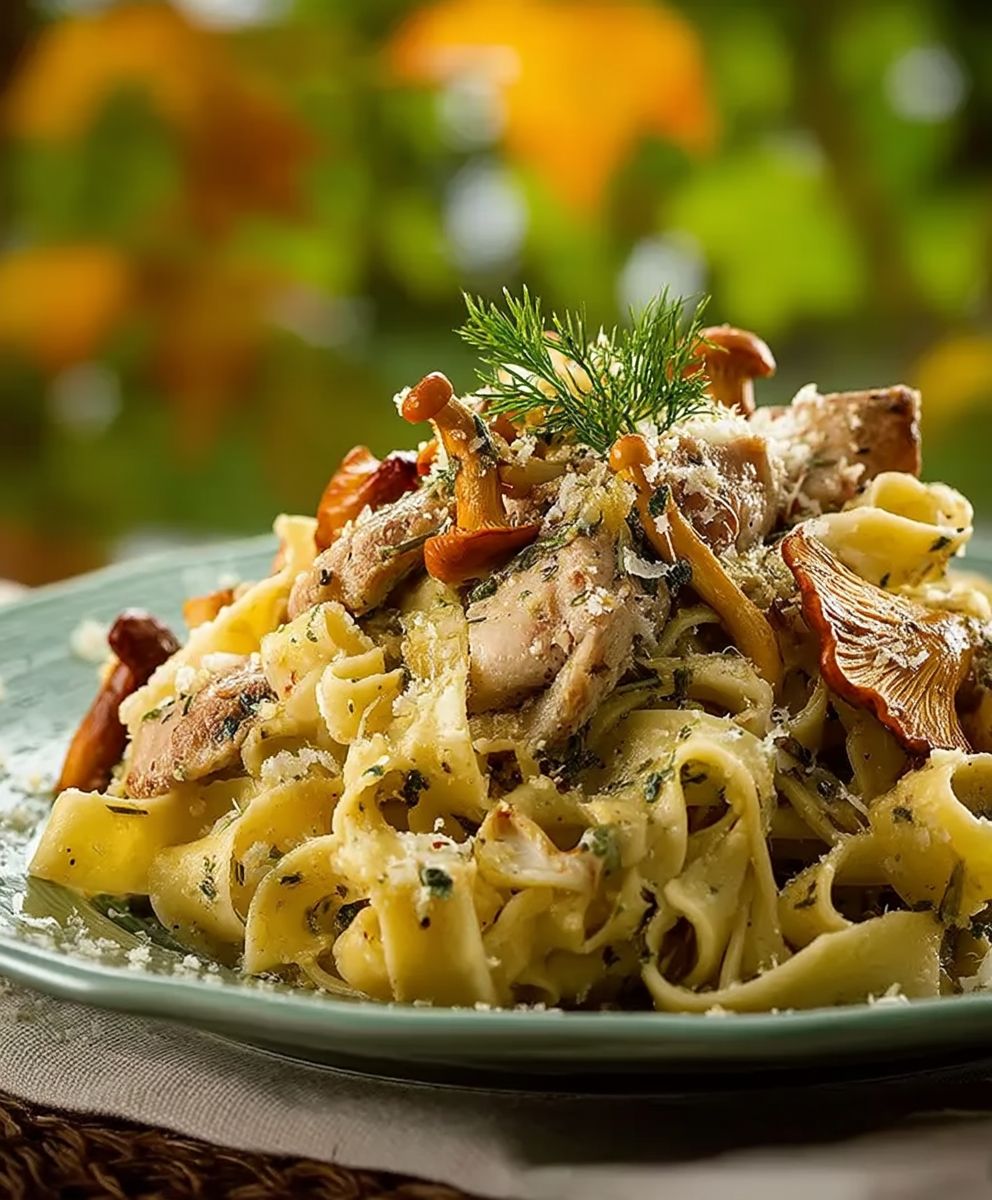 Tagliatelle Filetspitzen Pfifferlinge