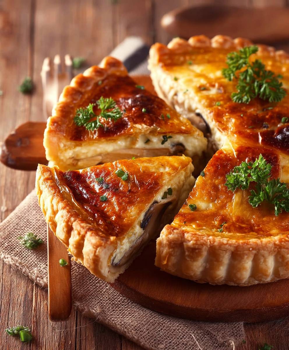 Hähnchen Champignon Quiche