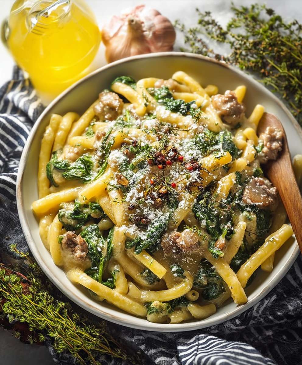 One Pot Pasta Spinat