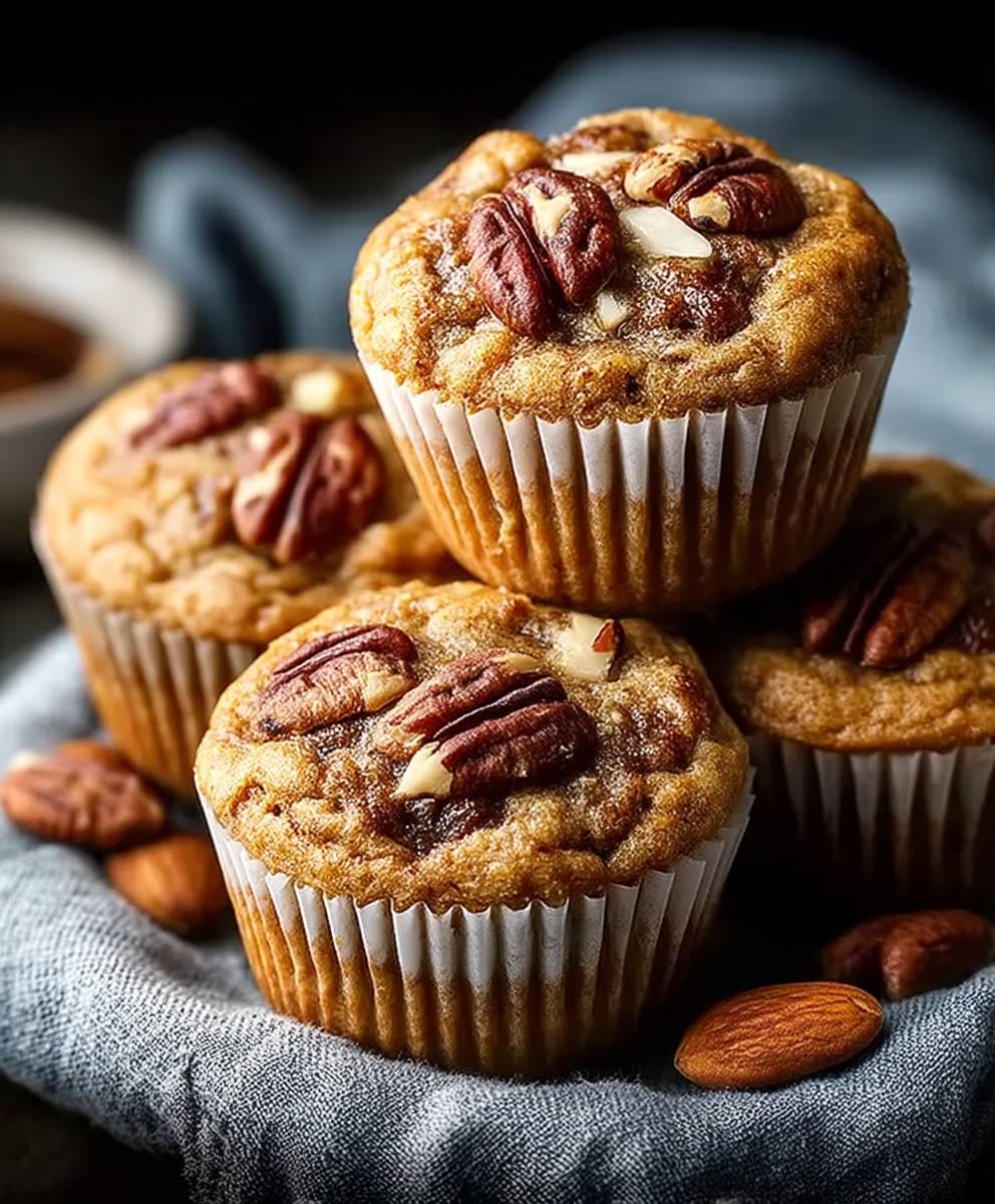 Bananen Pekannuss Protein Muffins