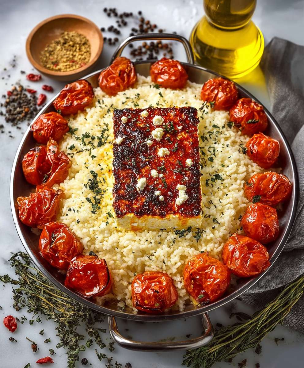 Feta Reis Tomaten