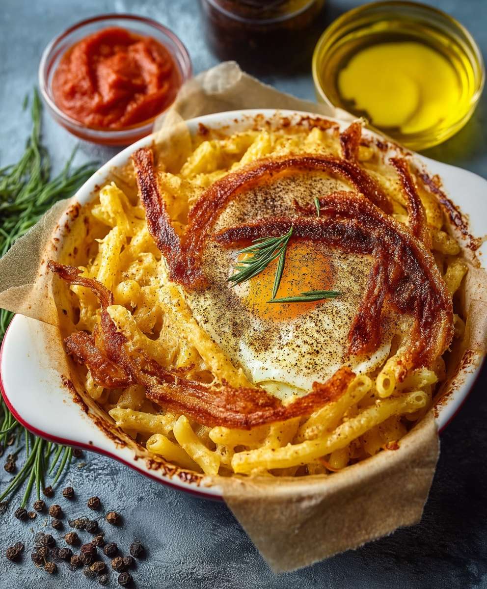 Makkaroni Auflauf mit Schinken