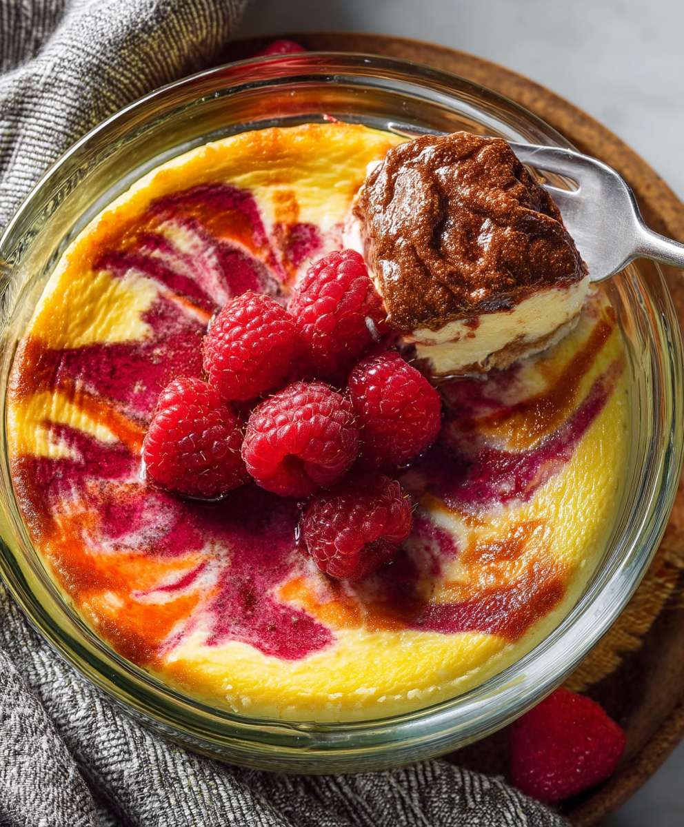 Käsekuchen Auflauf Himbeeren