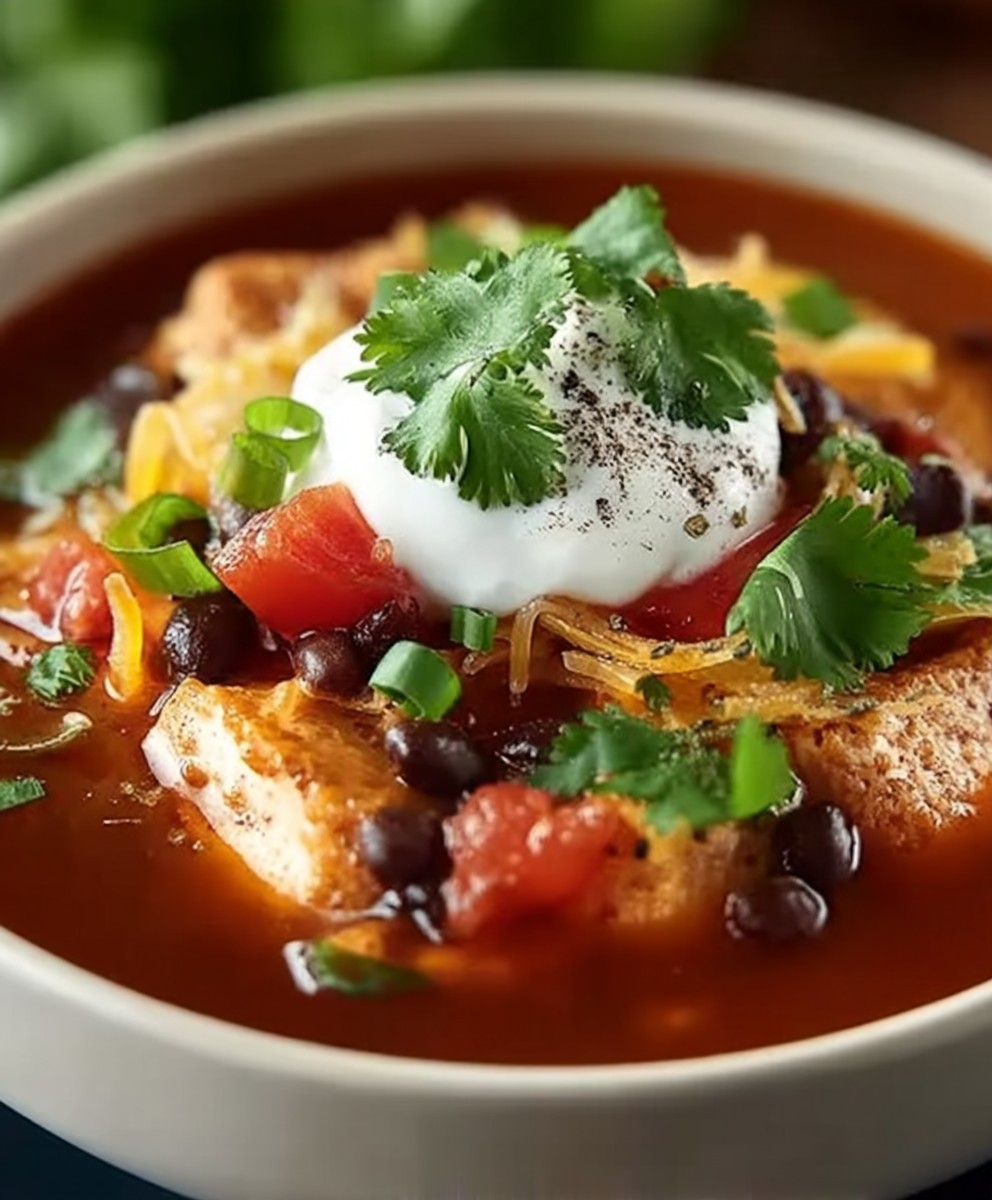 Vegetarische Tortilla Suppe