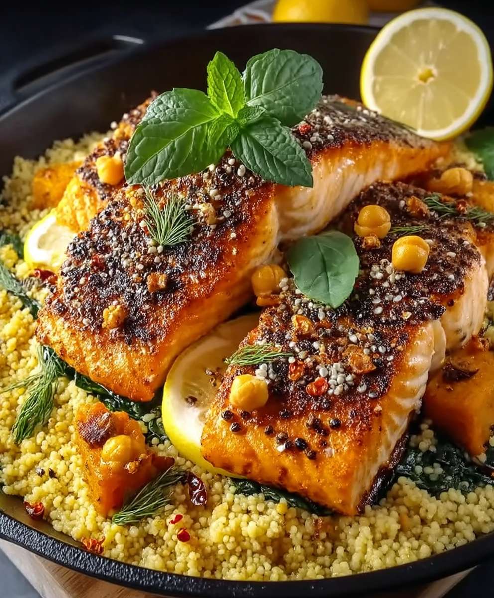 Kurkuma Lachs Couscous