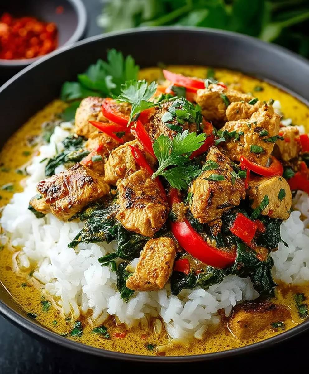 Kokosnuss Truthahn Curry