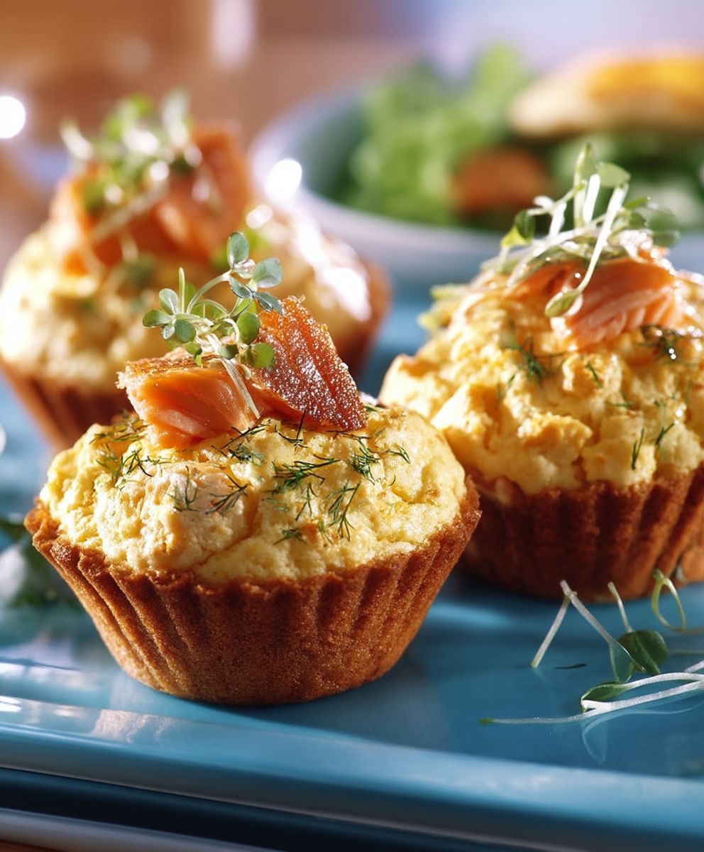 Lachsmuffins Dill Kresse
