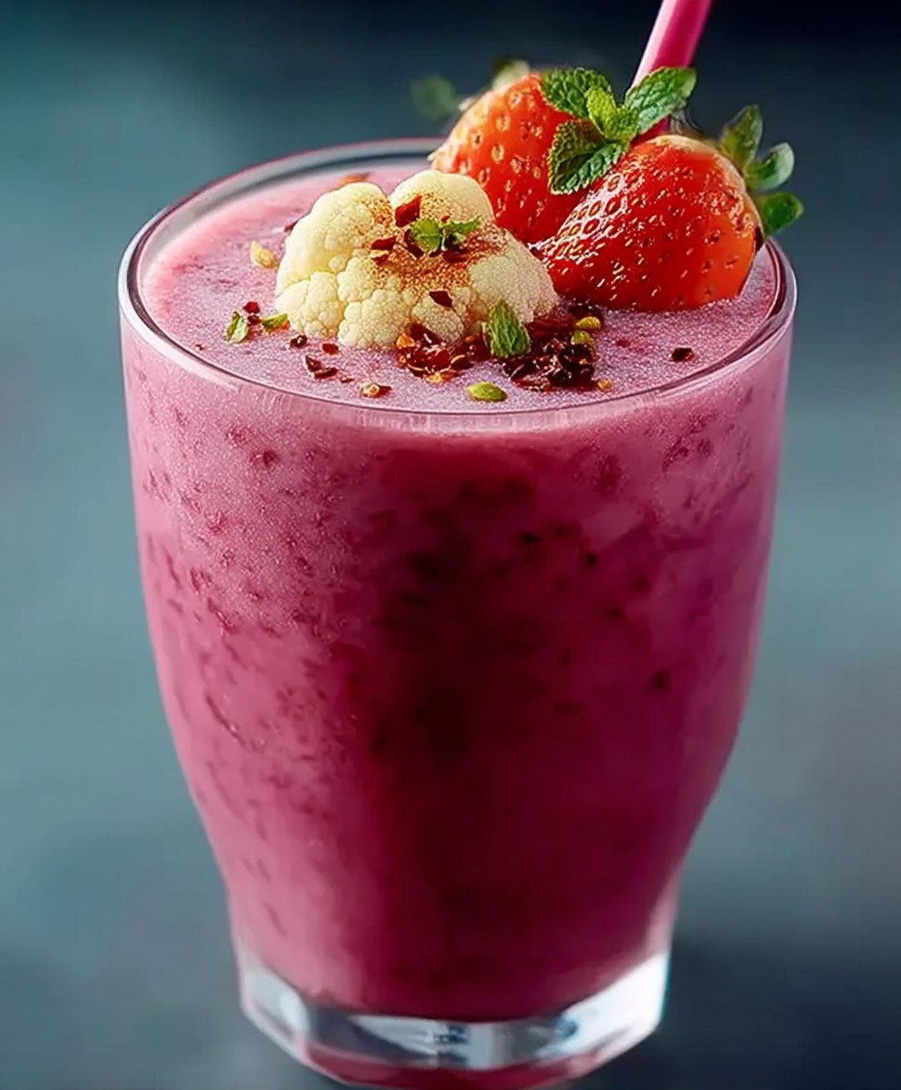 Erdbeer Blumenkohl Smoothie