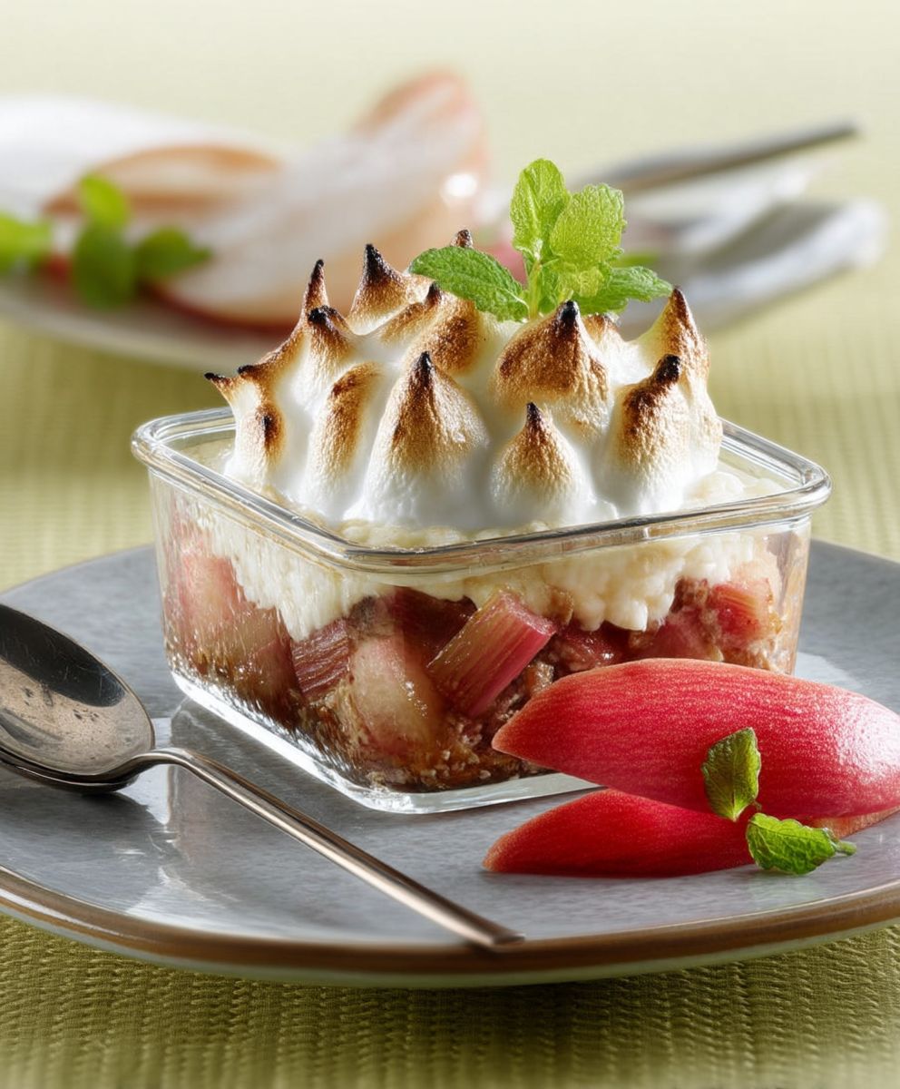 Rhabarbergratin Mandelbaiser