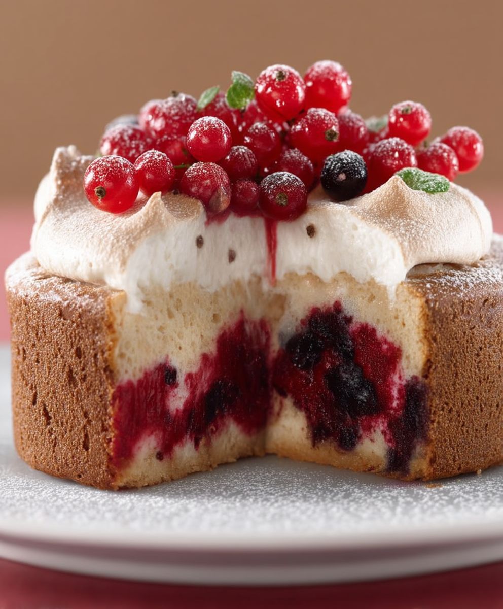 Beeren Baiser Kuchen backen