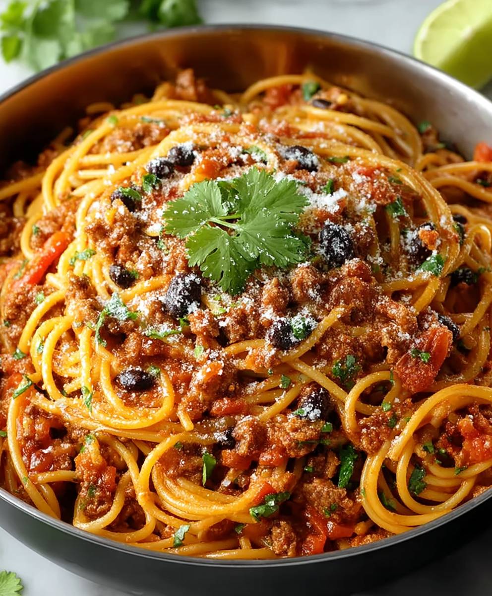 Taco Spaghetti Crockpot