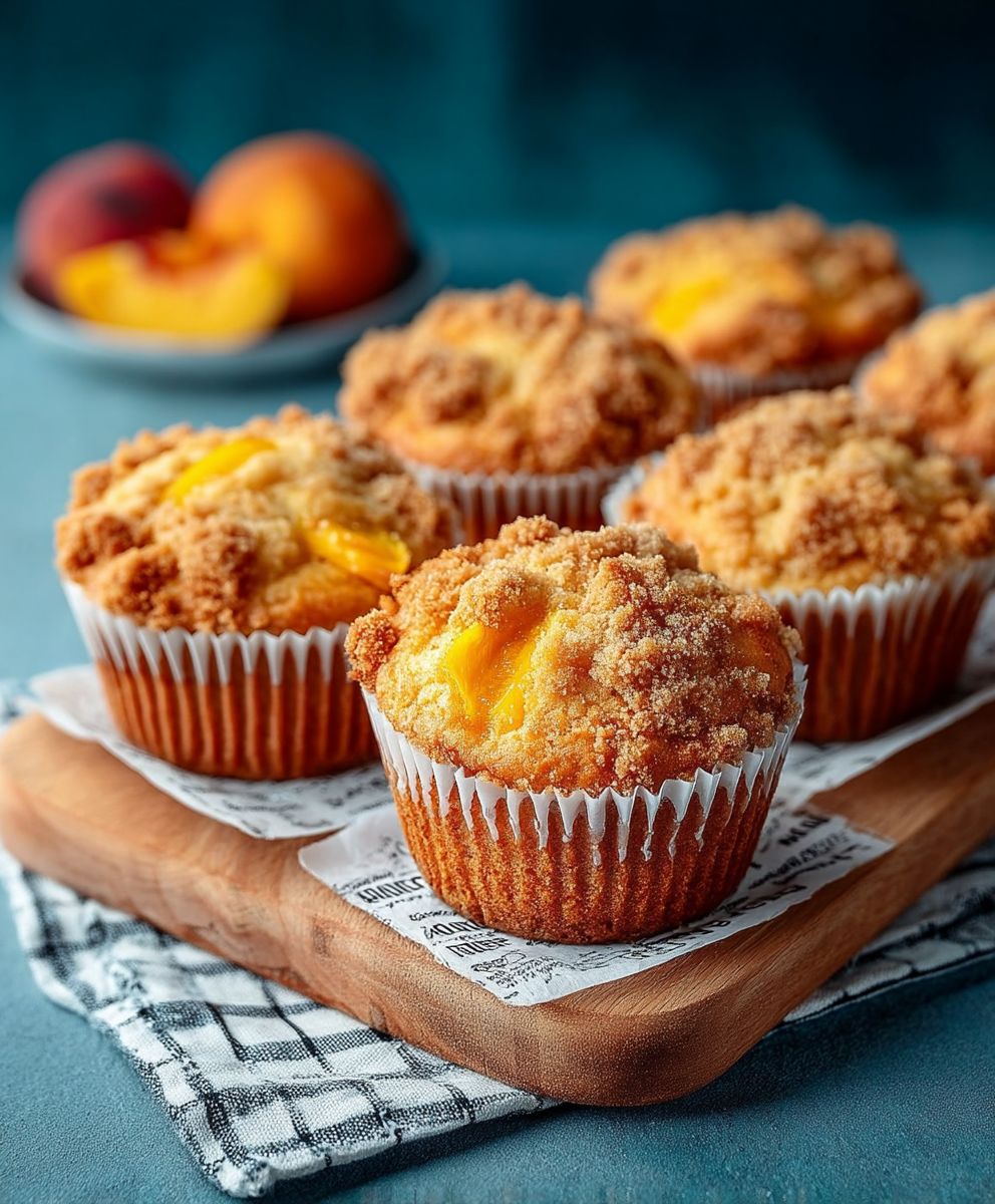 Pfirsich Streusel Muffins backen