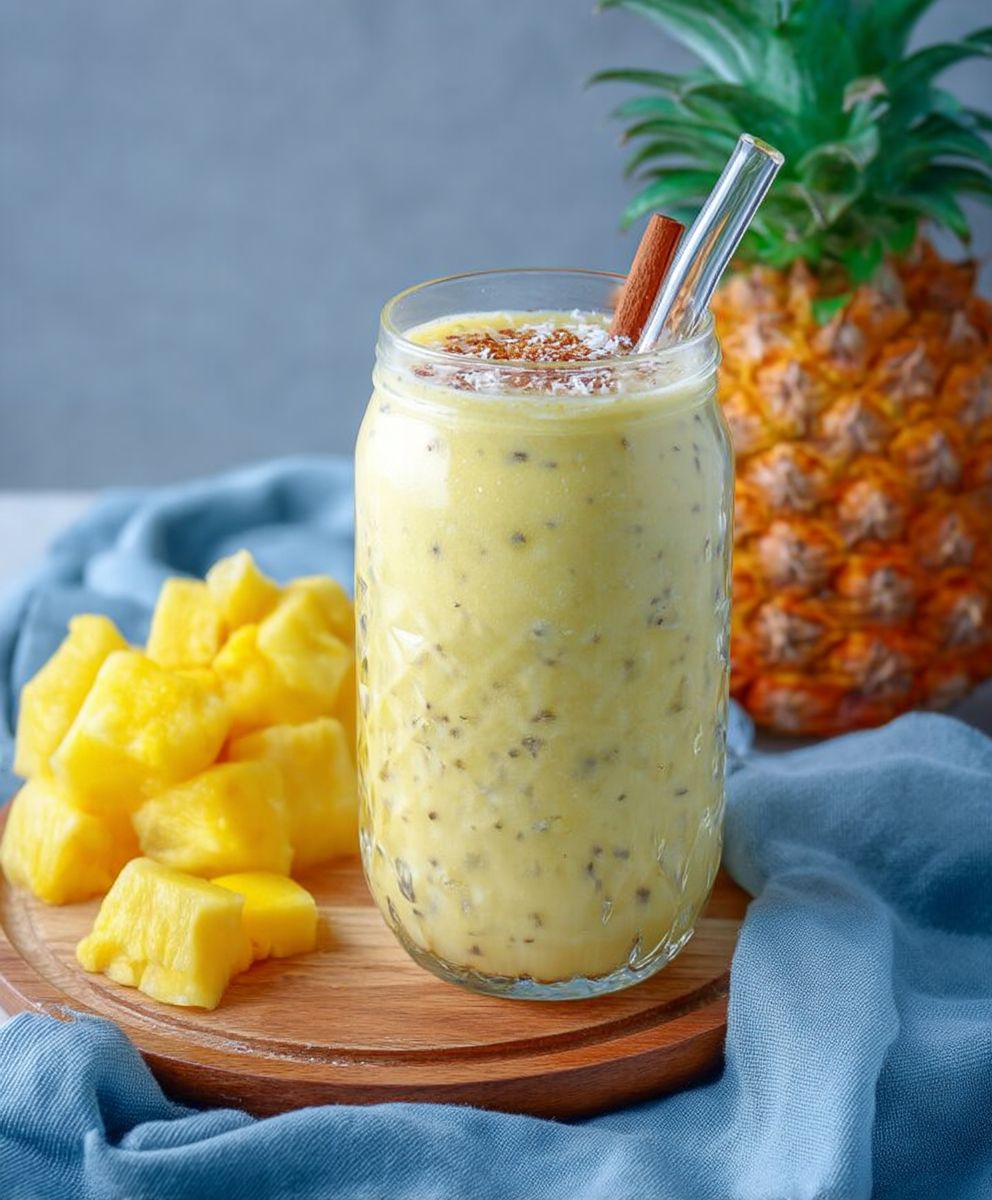 Ananas Smoothie Banane Kokos