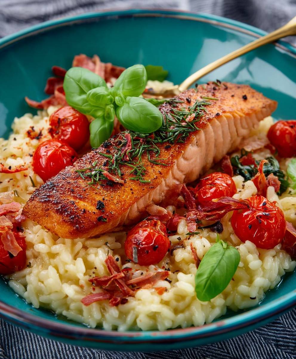 Lachs Risotto cremig einfach