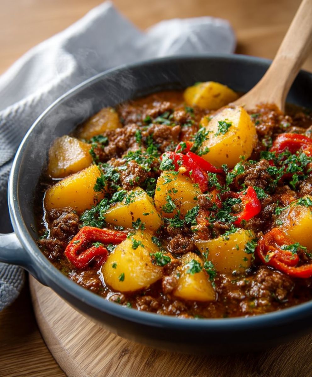 Bauerntopf Hackfleisch Kartoffeln Paprika