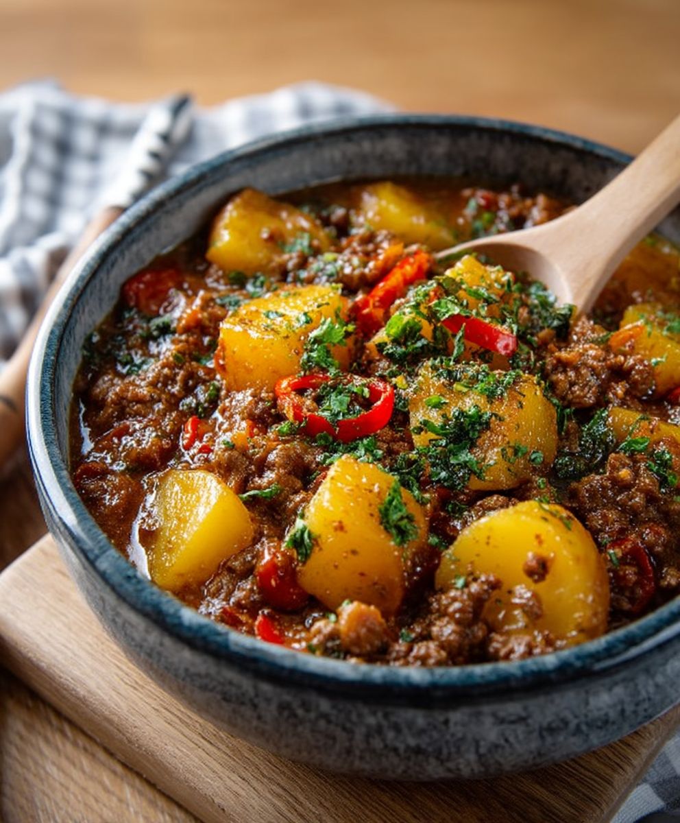 Bauerntopf Hackfleisch Kartoffeln Paprika