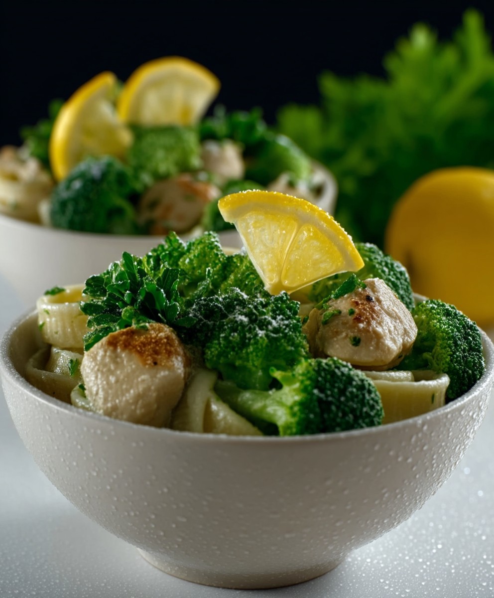 Zitronenhähnchen Pasta Brokkoli