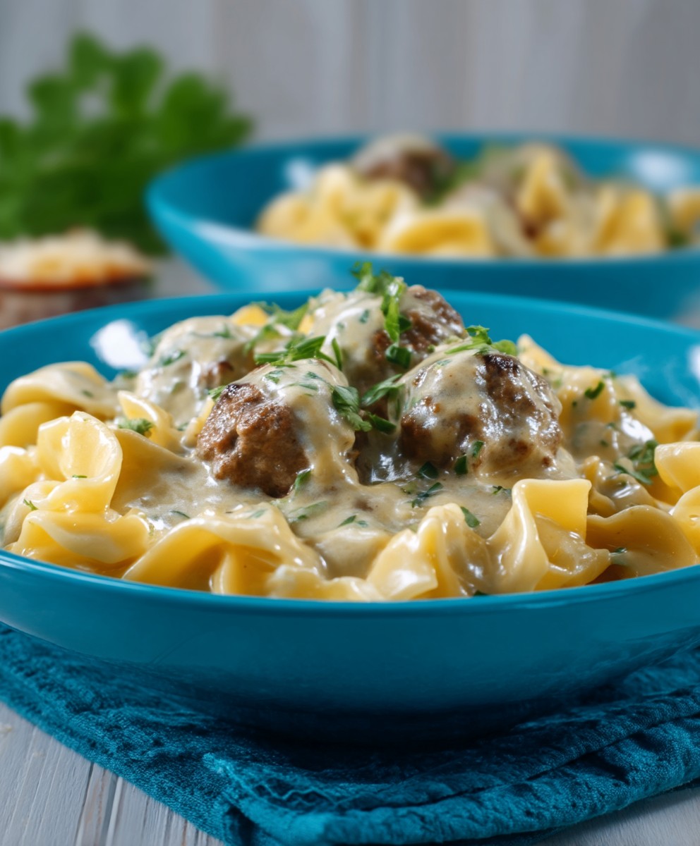 Köttbullar Pasta mit Soße