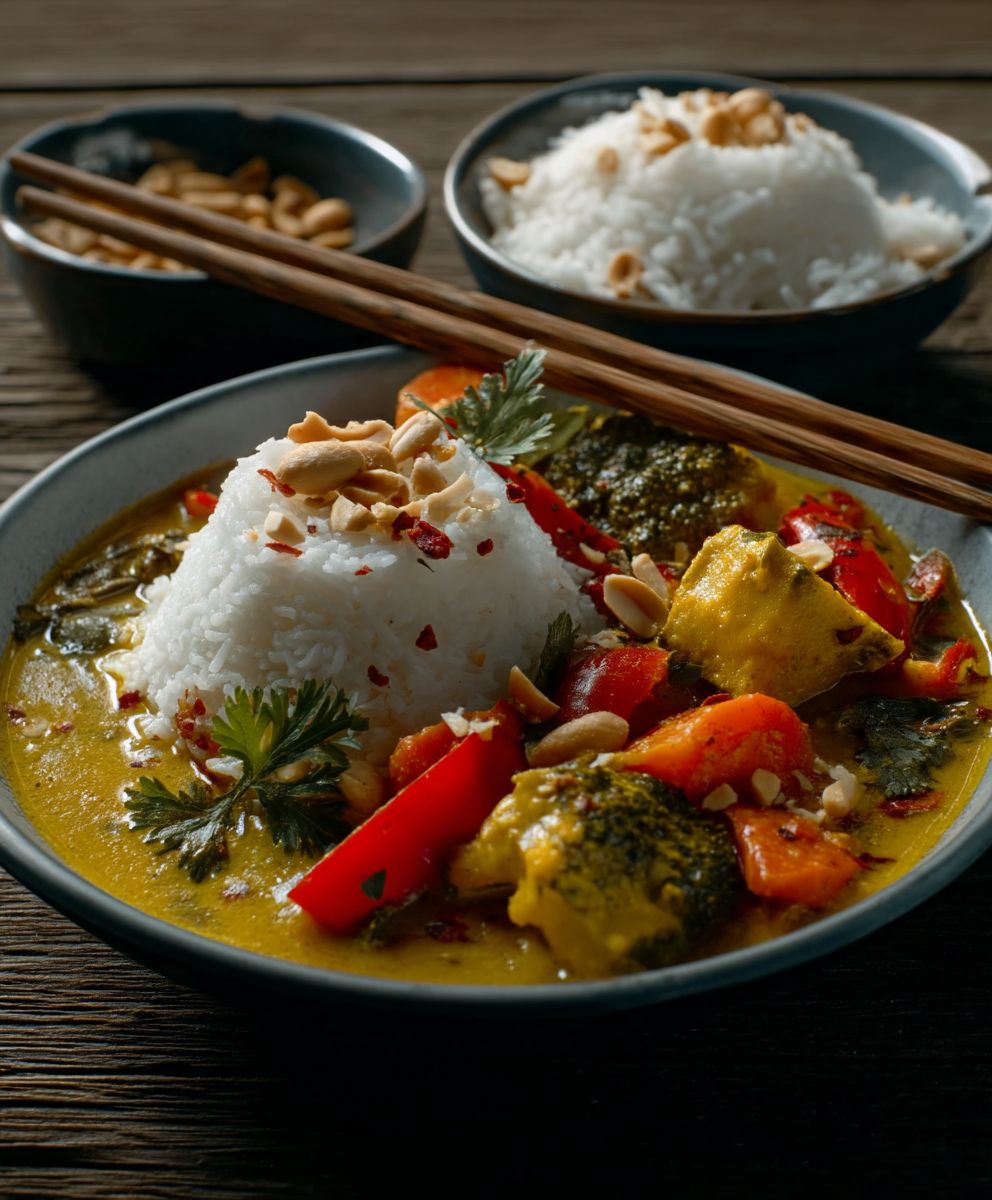 Thailändisches Curry mit Erdnüssen