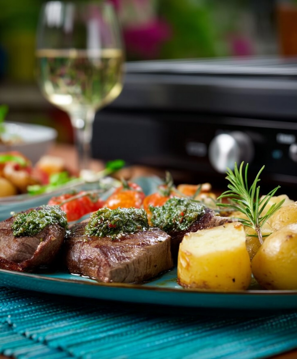 Rindersteak Chimichurri Rosmarinkartoffeln Grill