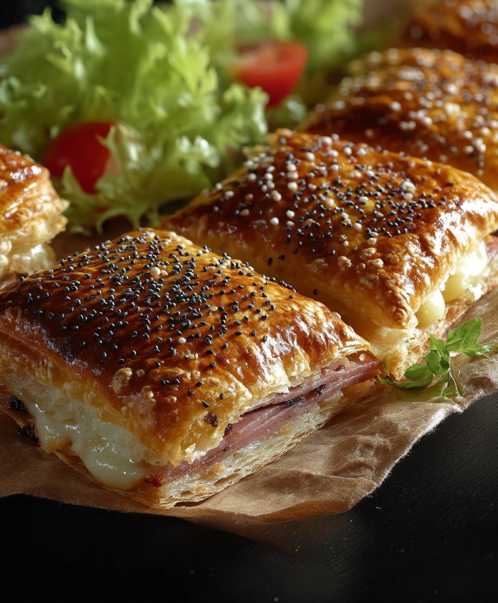 Blätterteig Schinken Käse schnell