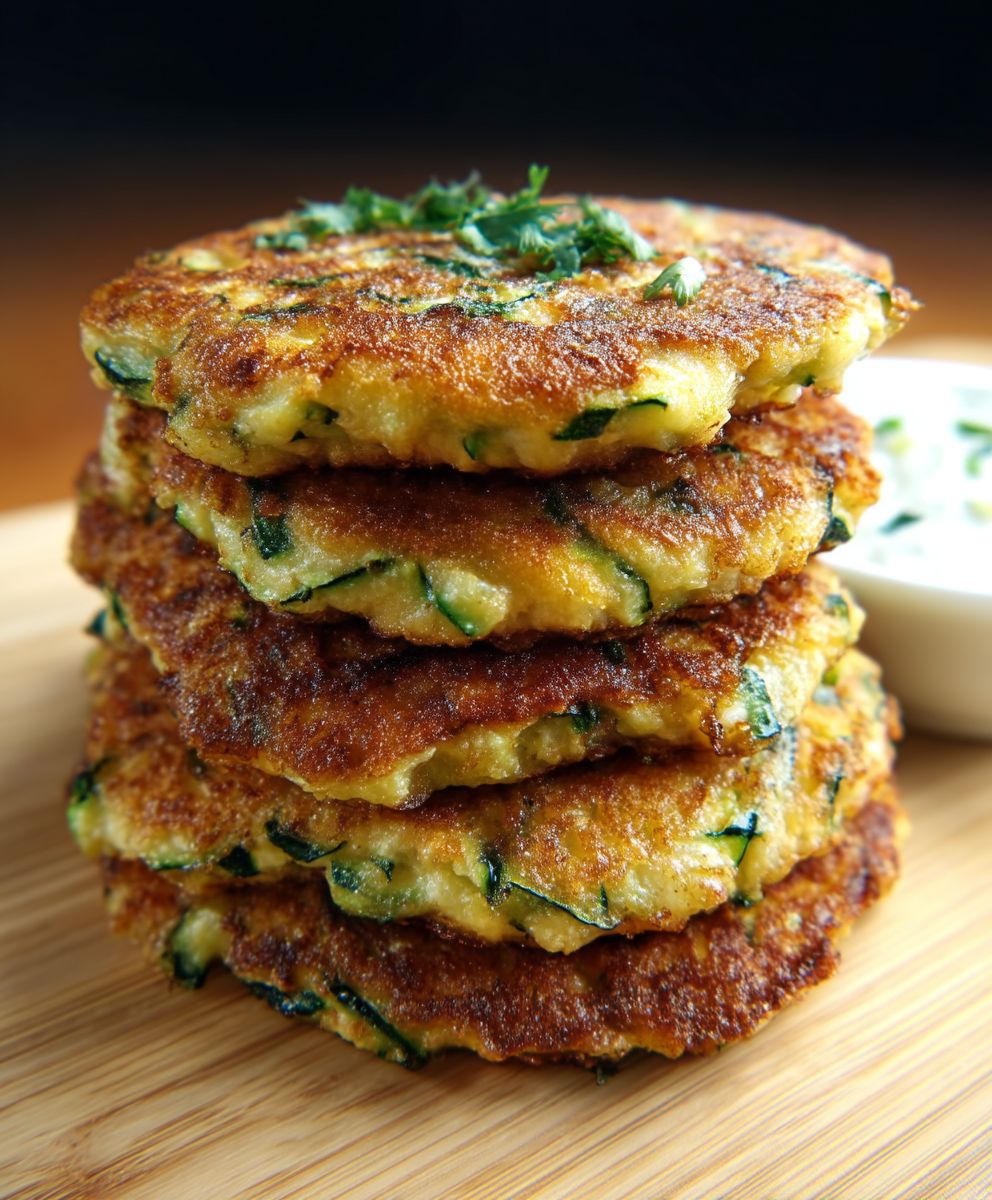 Zucchinipuffer Joghurt Dip