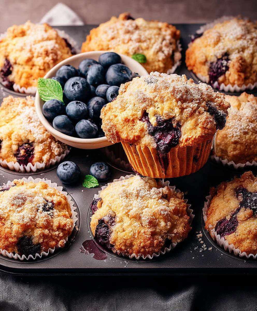Blaubeer Muffins backen