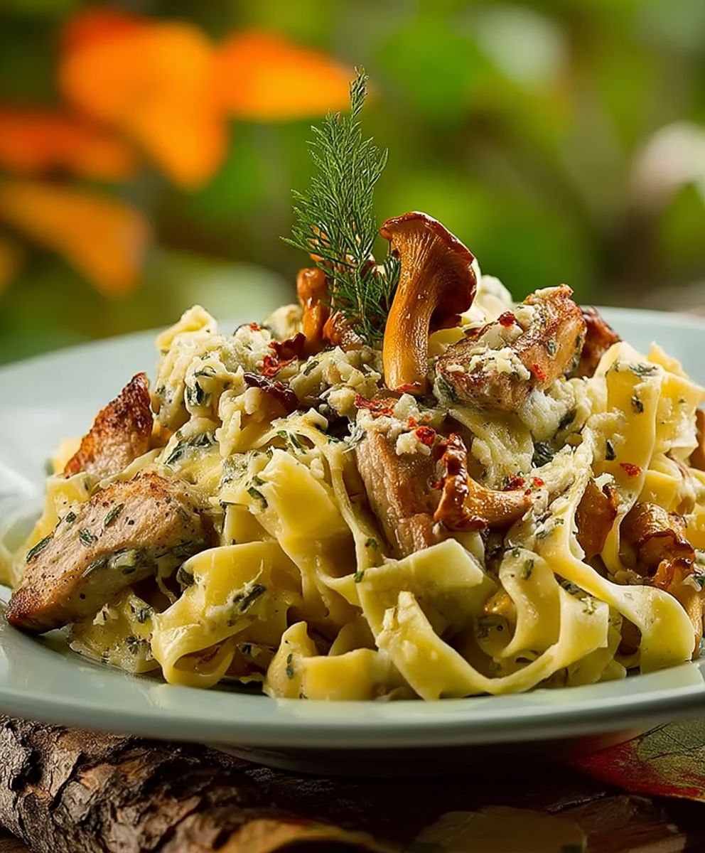 Tagliatelle Filetspitzen Pfifferlinge