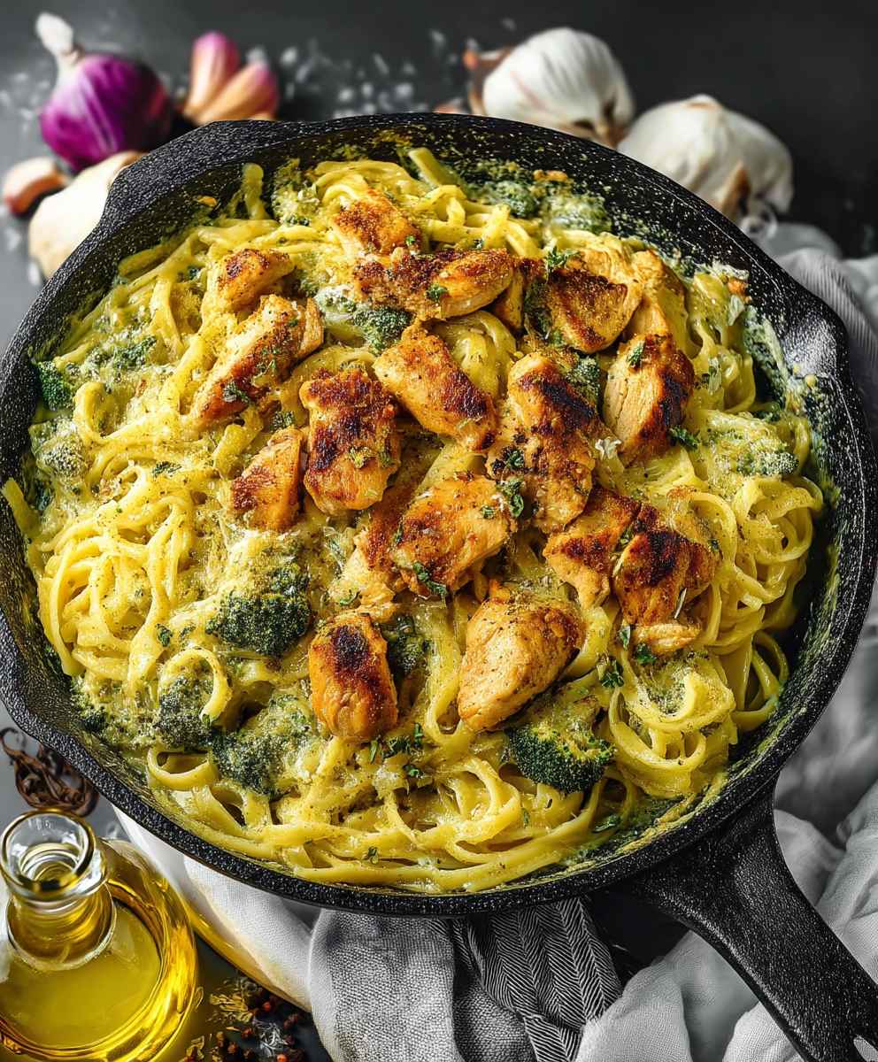 Brokkoli Pasta mit Hähnchen