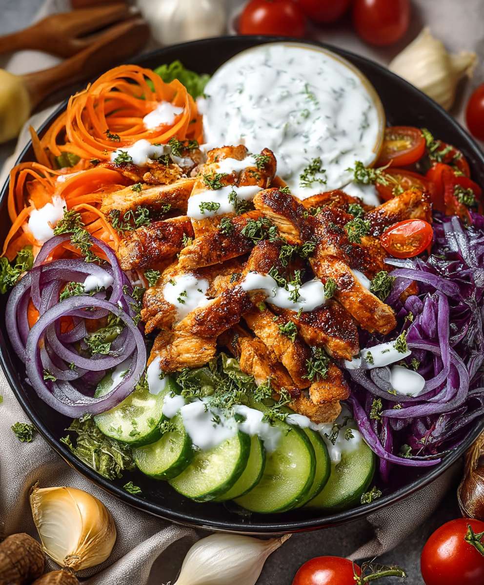 Hähnchen Döner Salat