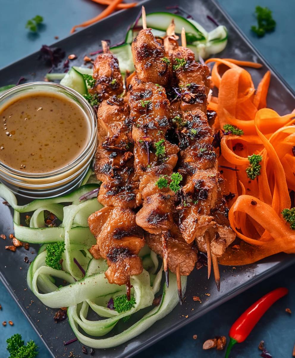 Sate Spieße Karotten Gurken