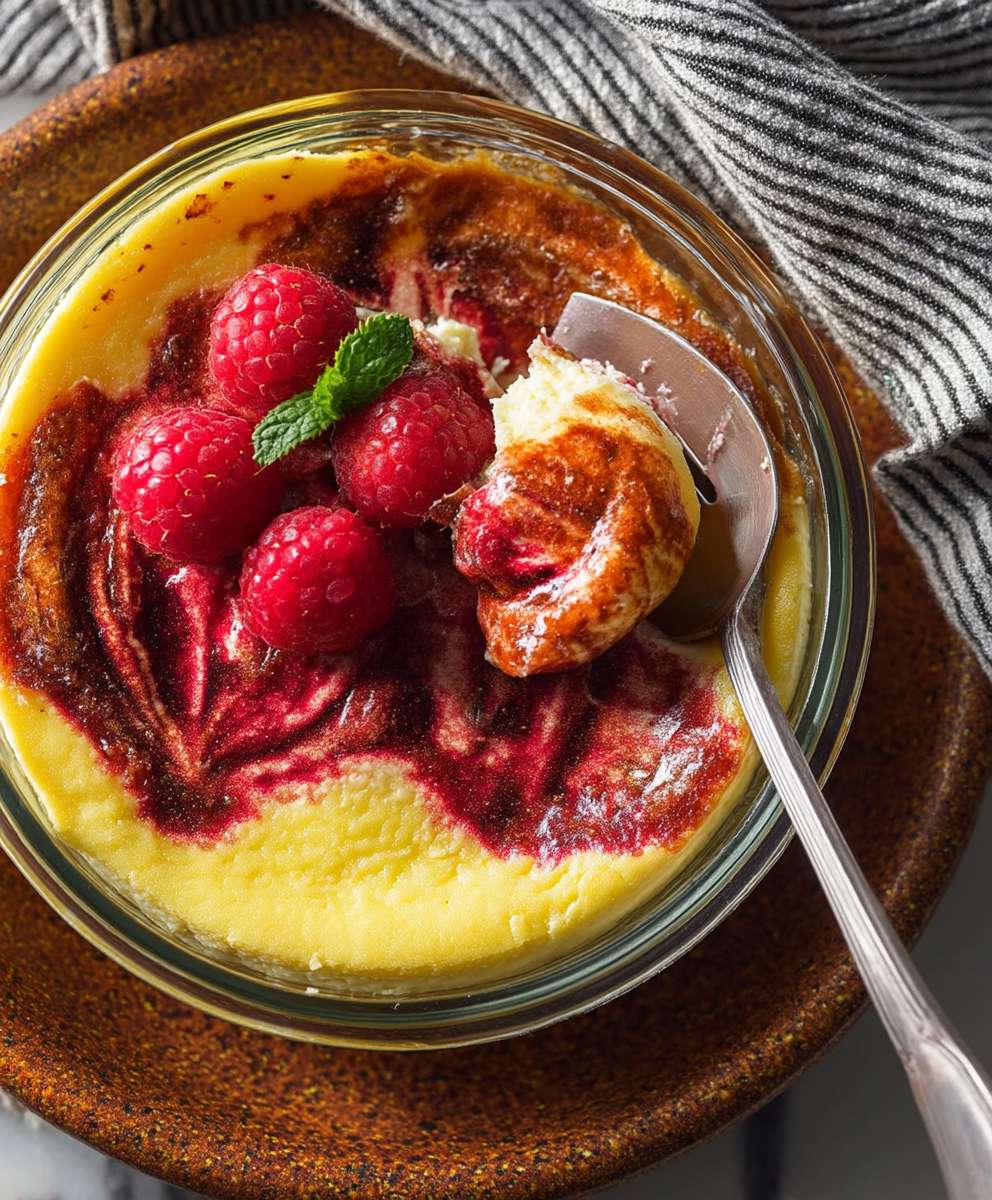 Käsekuchen Auflauf Himbeeren