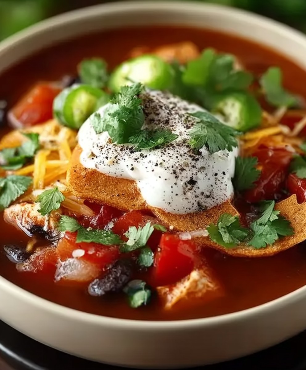 Vegetarische Tortilla Suppe