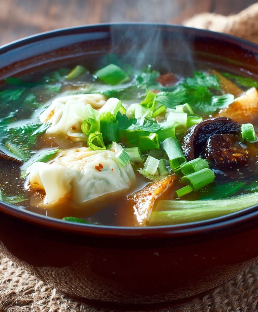Wan Tan Suppe kochen