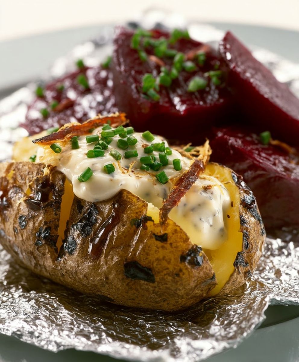 Ofenkartoffel Rote Bete Dip