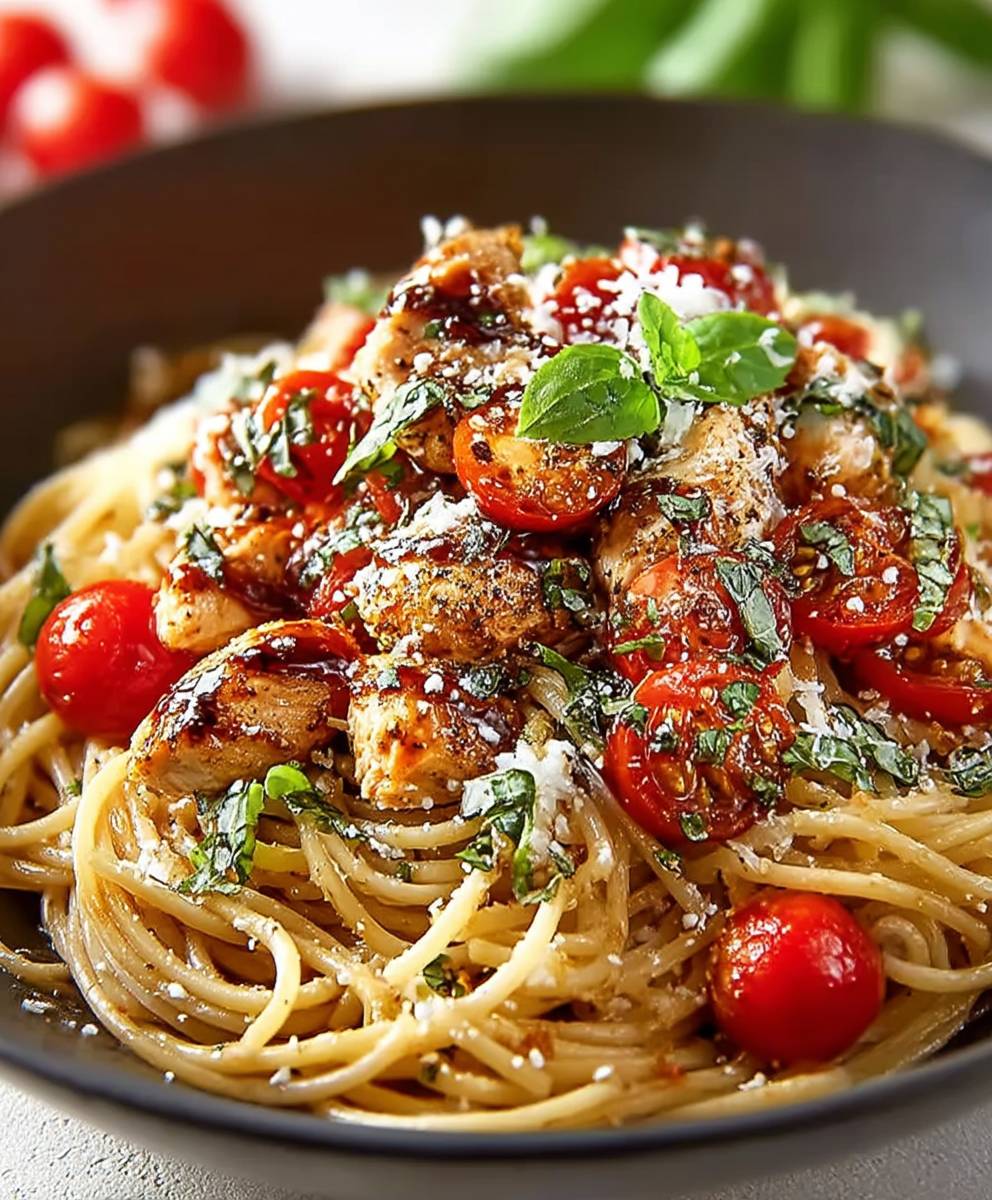 Bruschetta Hähnchen Pasta