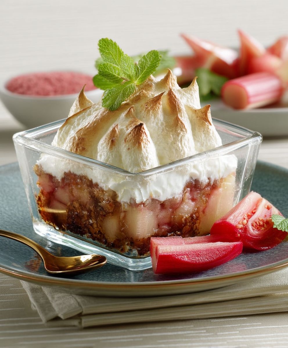 Rhabarbergratin Mandelbaiser