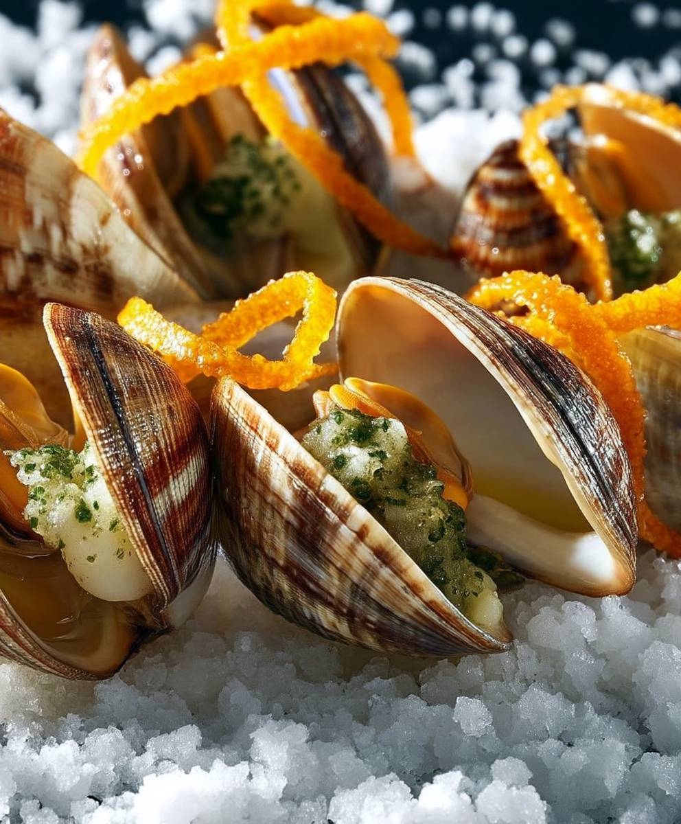 Venusmuscheln Algenbutter Zubereitung