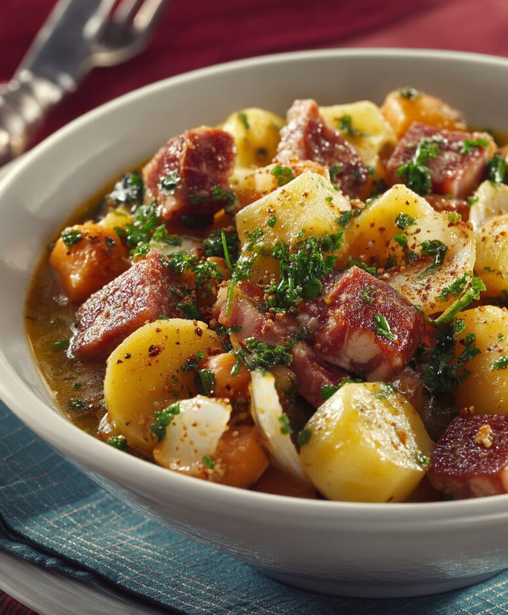 Steckrübentopf mit Pökelfleisch