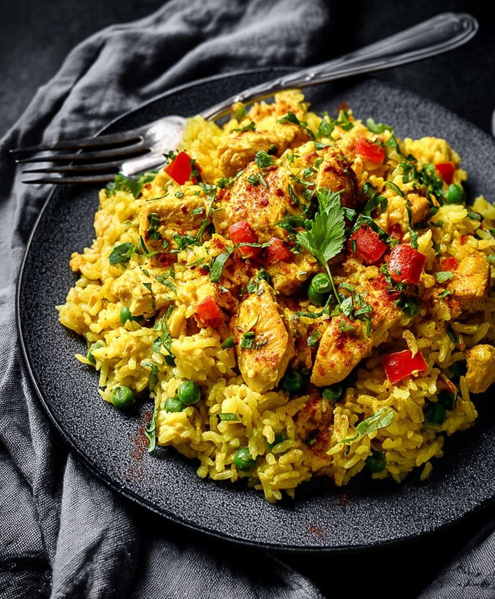 Curryreis mit Hähnchenbrust