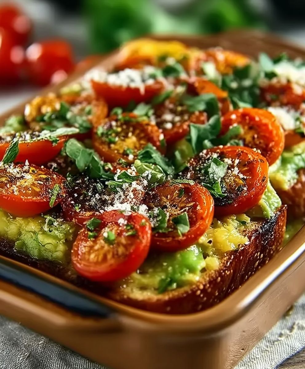 Avocadobrot mit Tomaten